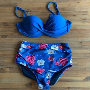 Cupshe high waisted bikini with underwire top